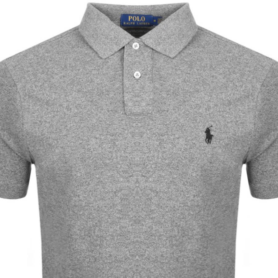 Alternative Image for ProductRalph Lauren Slim Fit Polo T Shirt Grey2